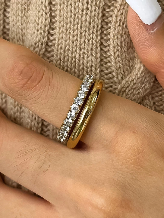 Justine 18K Gold Non-Tarnish Ring