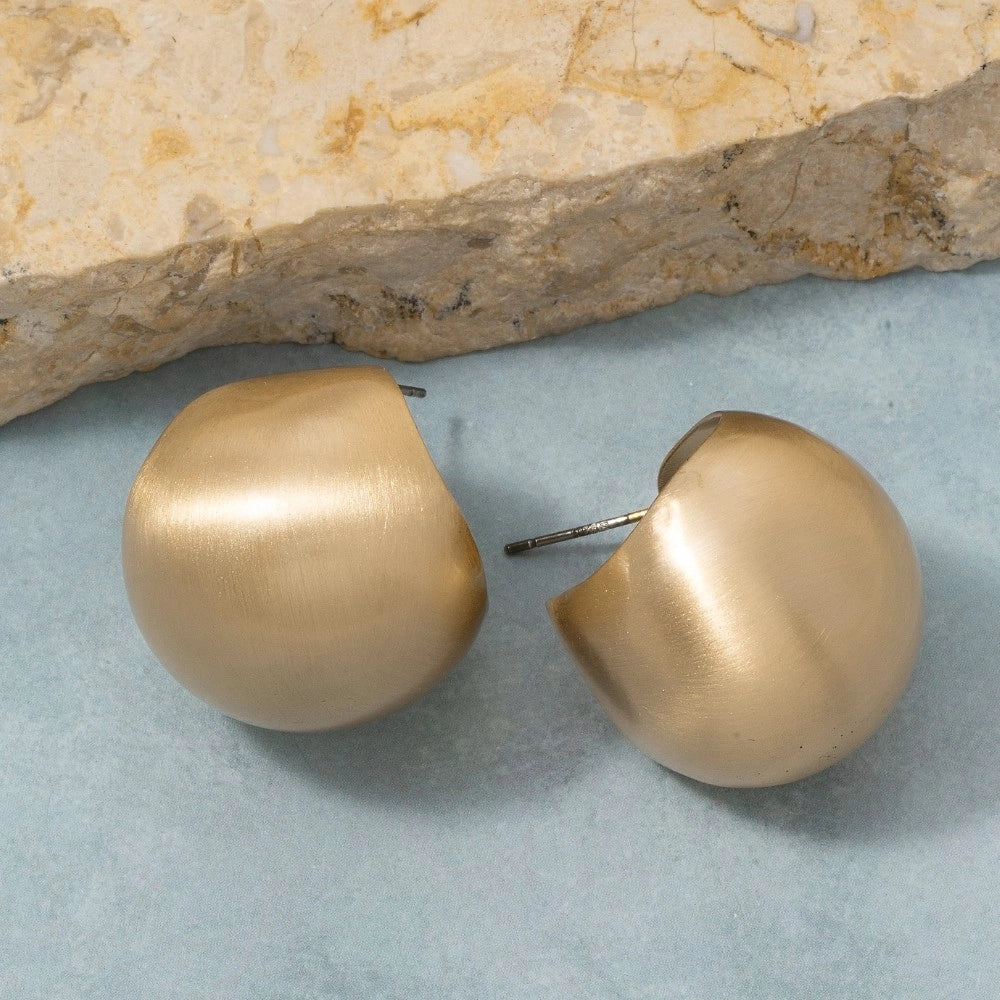 Hollow Ball Hoop Earrings