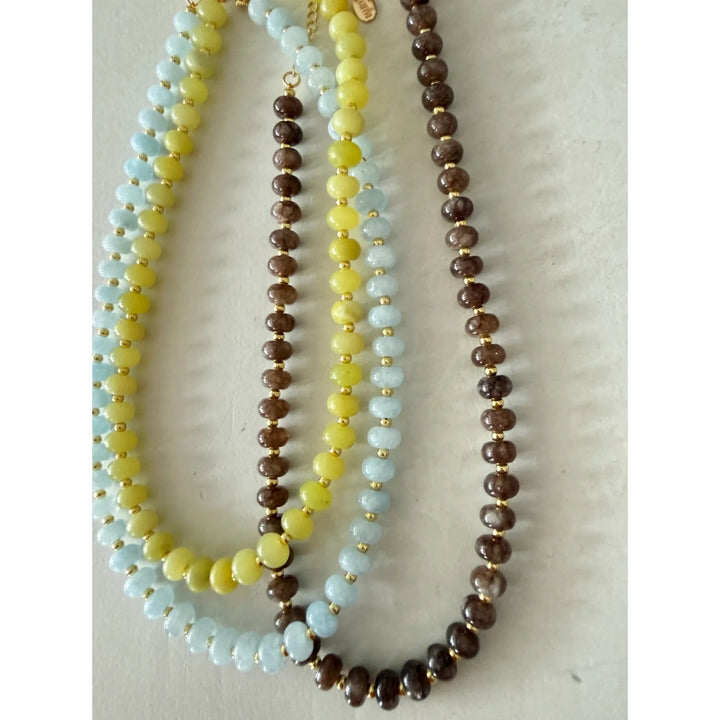 Sea Glass Necklace Dusty Blue