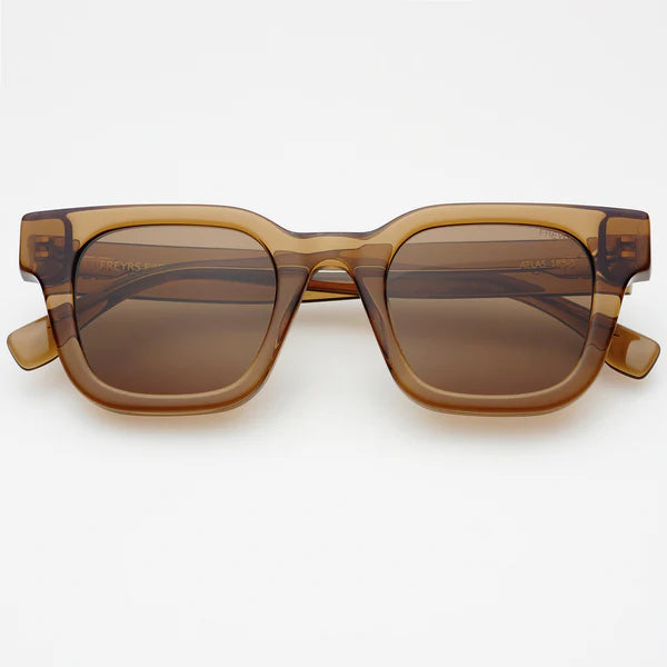 Atlas Acetate Rectangular Sunglasses Brown