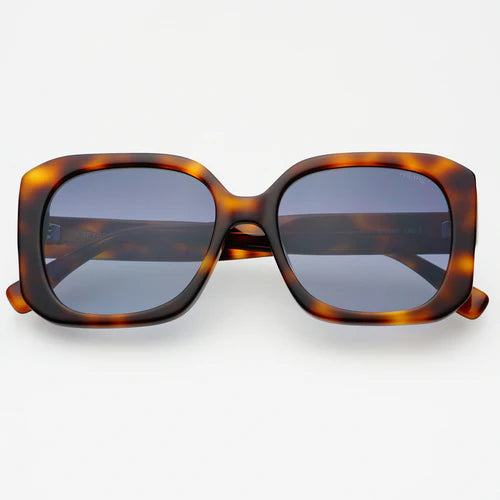 Vivian Acetate Womens Octagonal Sunglasses Brown Tortoise