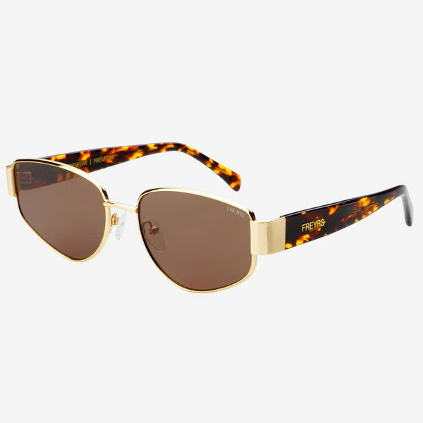 Delilah Womens Sunglasses Gold / Brown