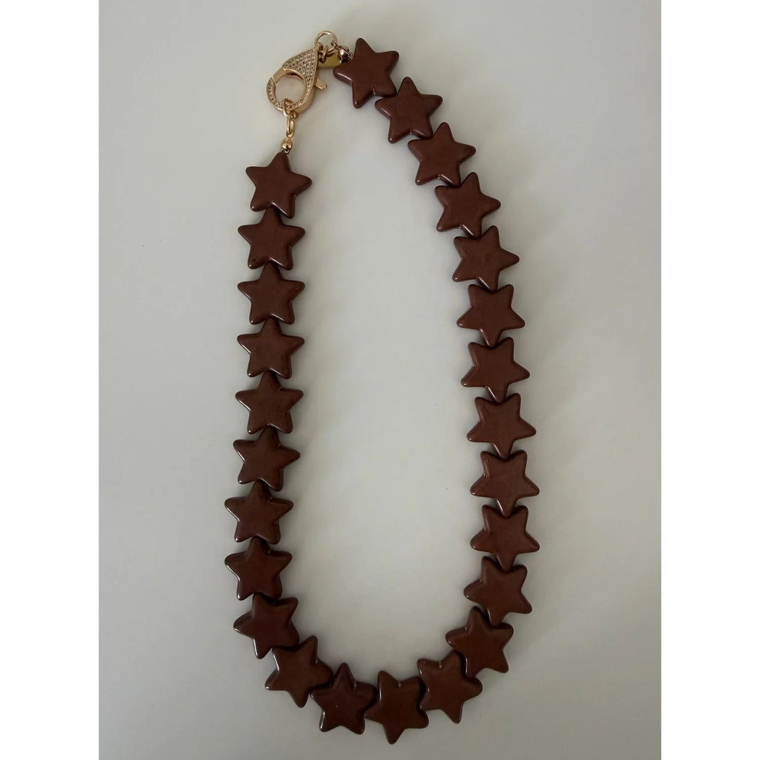 Star Necklace Large Brown