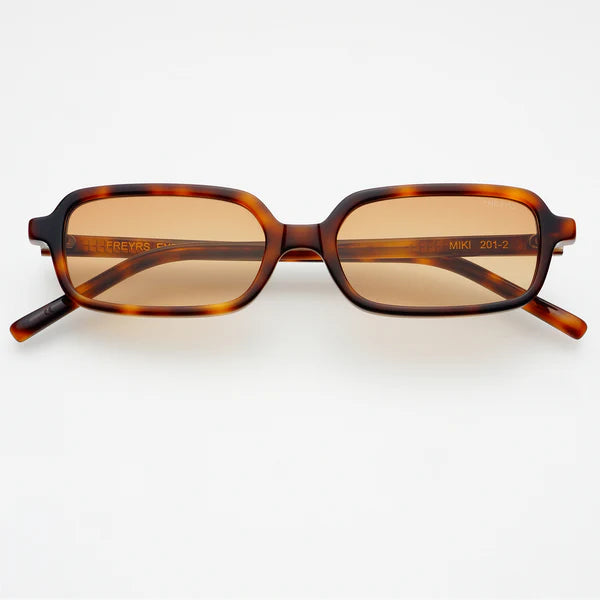 Miki Acetate Rectangular Unisex Sunglasses | Tortoise / Brown
