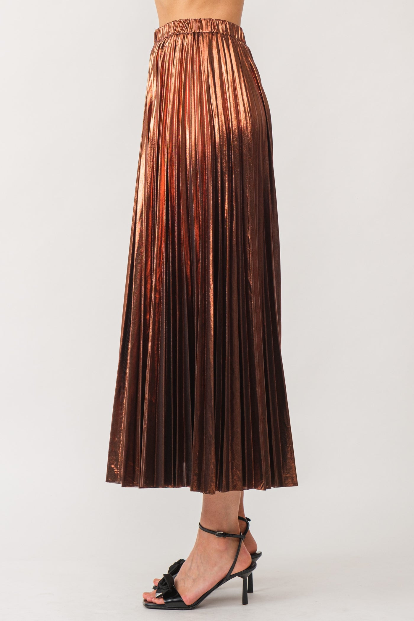 Alessandra Pleated Skirt Brown