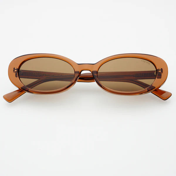 Mimi Acetate Oval Sunglasses Brown