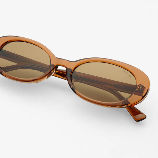 Mimi Acetate Oval Sunglasses Brown