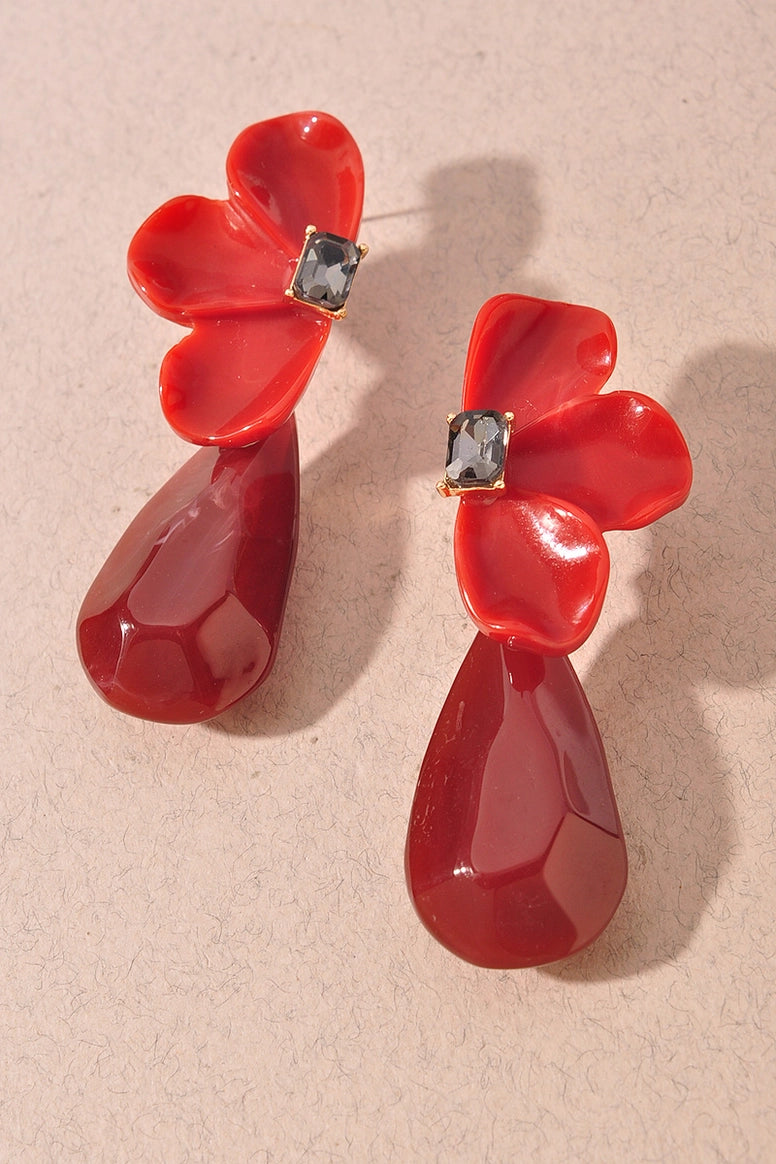 Minnette Earrings Red
