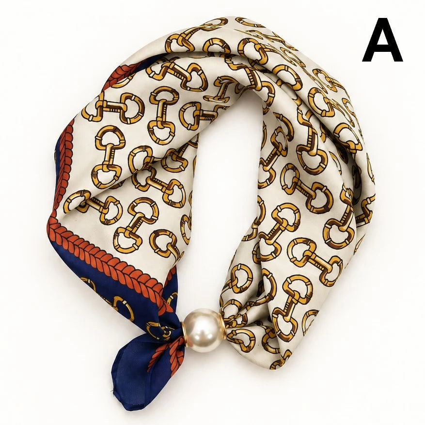 Ella Magnetic Clasp Scarf Ivory
