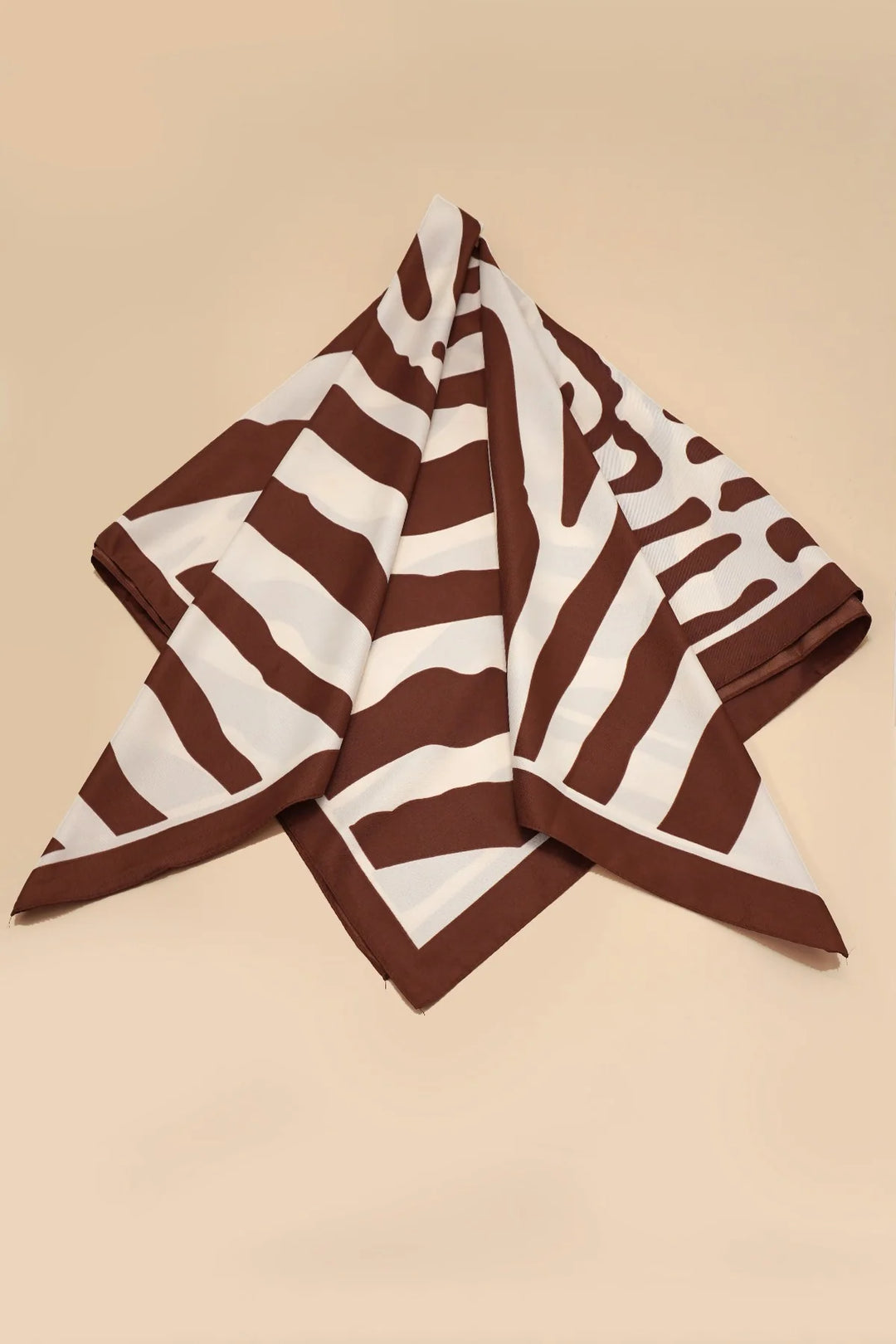 Large Vintage Zebra Print Bandana Scarf