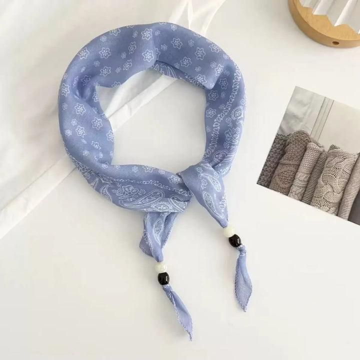 Macey Scarf Necklace Blue
