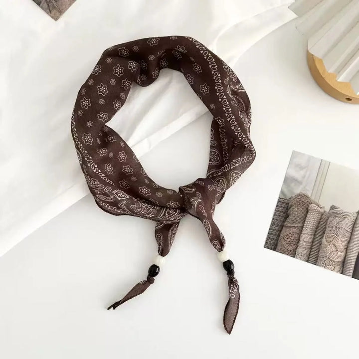 Macey Scarf Necklace Brown