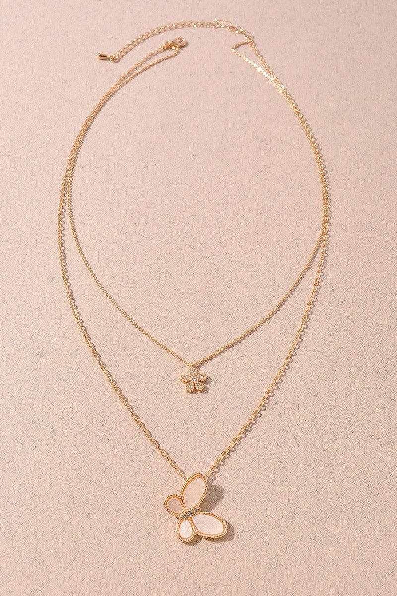 Butterfly Layered Necklace