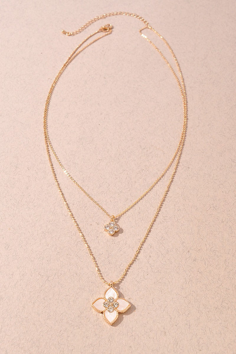Clover Double Layered Necklace