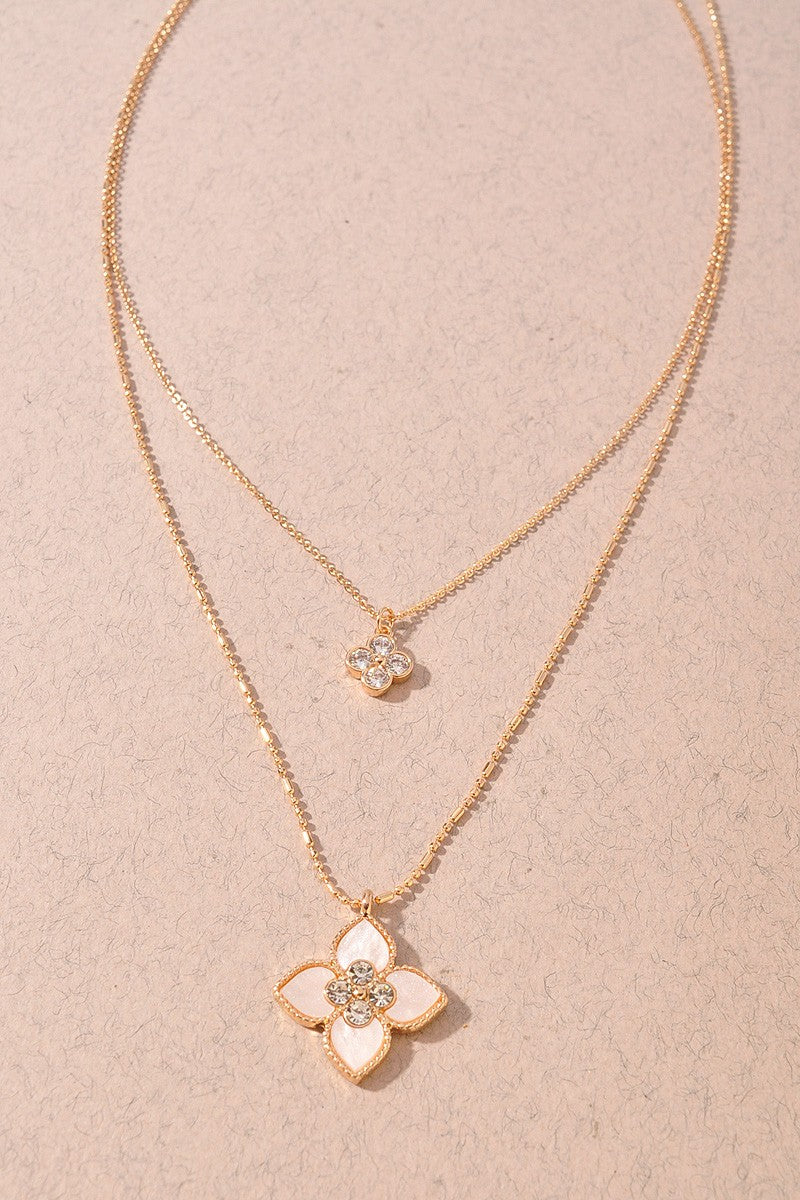 Clover Double Layered Necklace