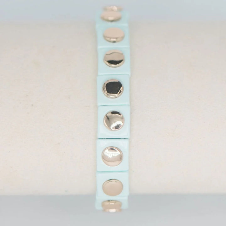 Geometric Stretch Bracelet Sea Foam