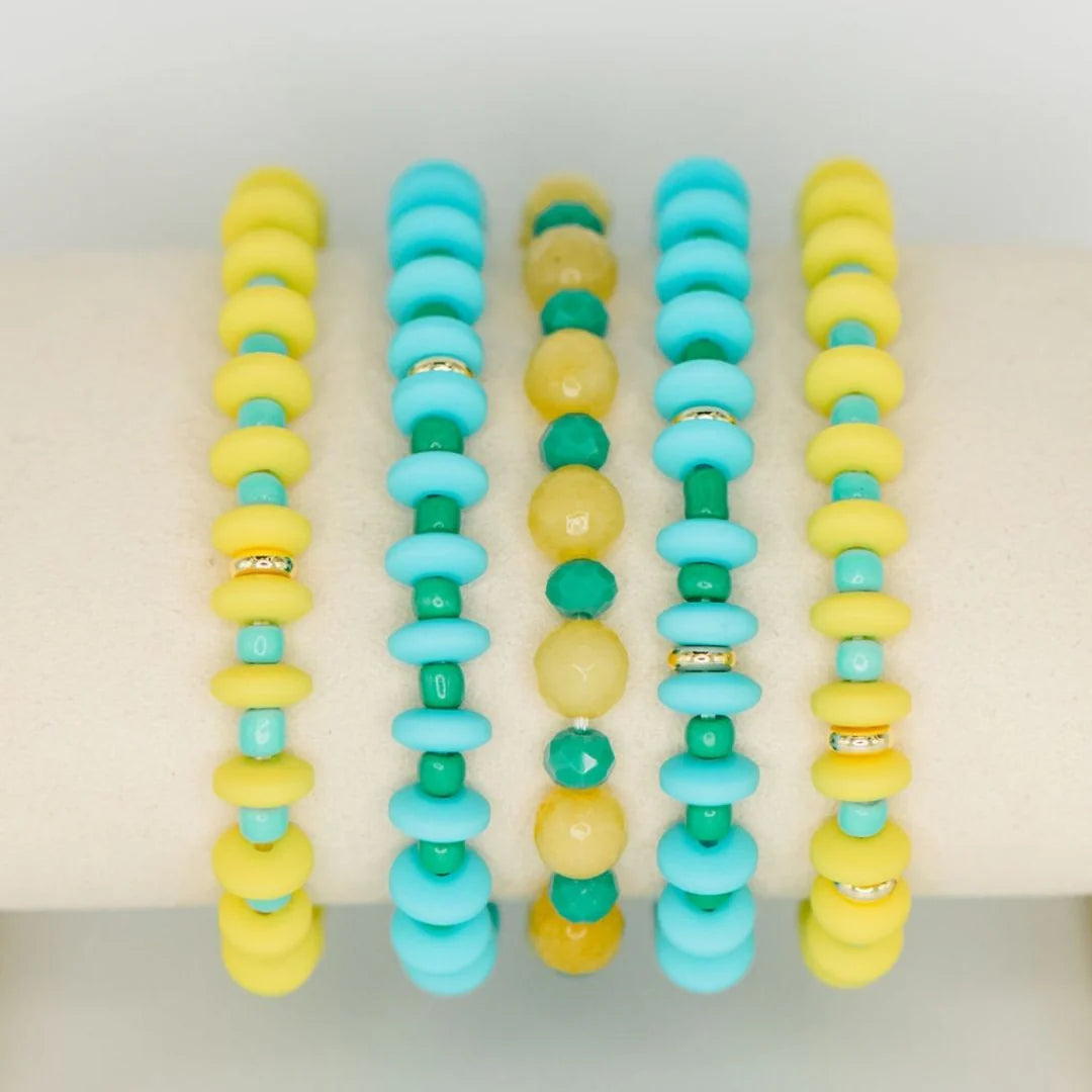 Calypso Stack (5 Bracelets) Blue