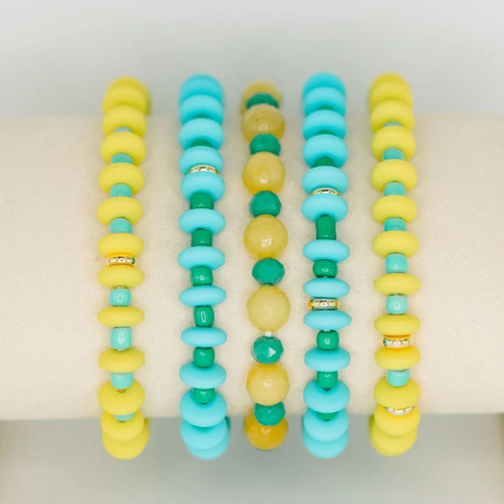 Calypso Stack (5 Bracelets) Blue