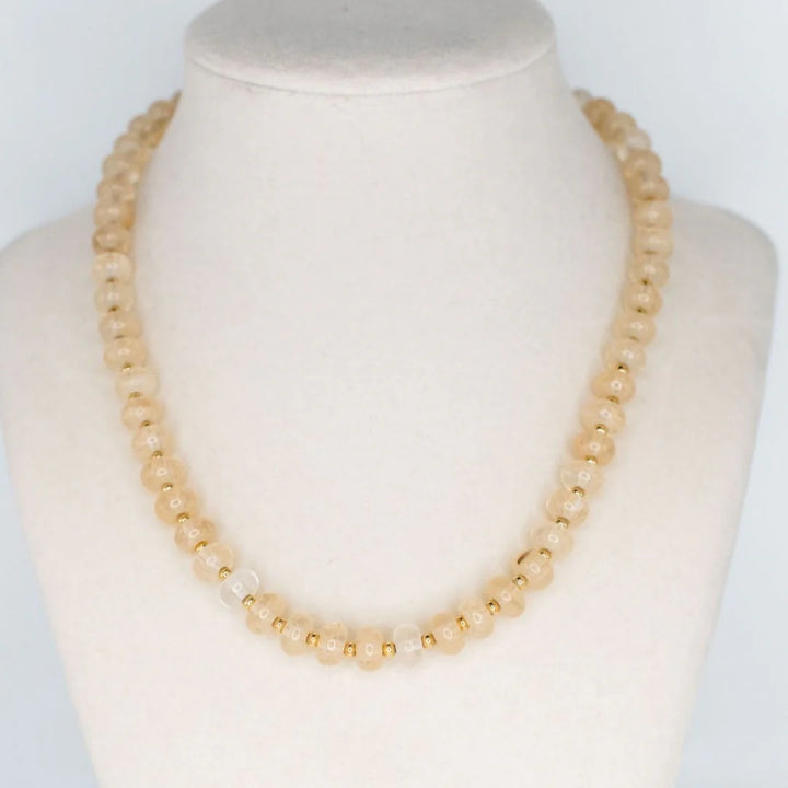 Sea Glass Necklace Coconut