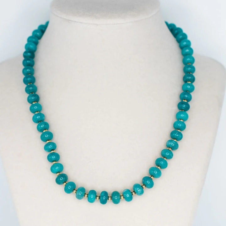 Sea Glass Necklace Blue