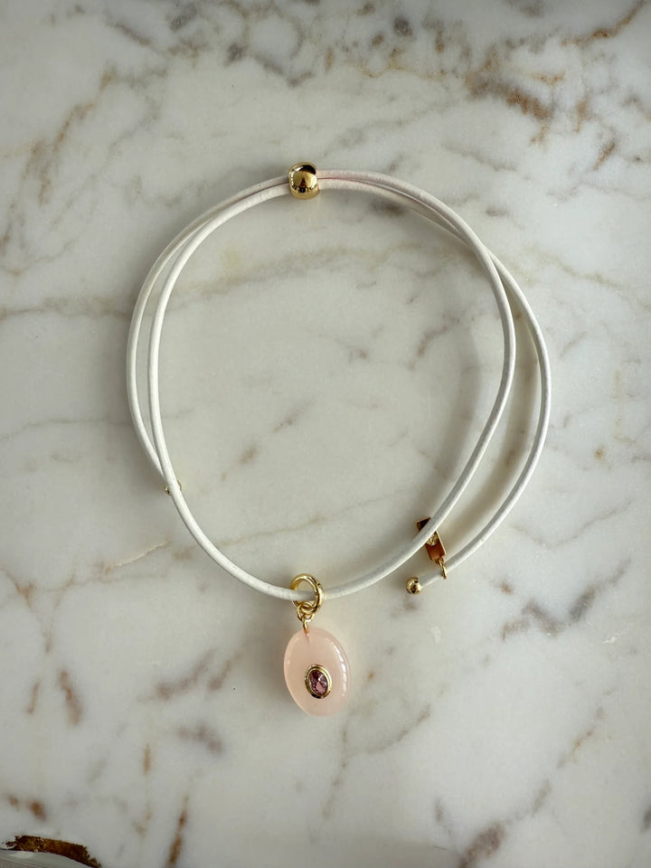 Beach Combing Necklace Coconut / Pink