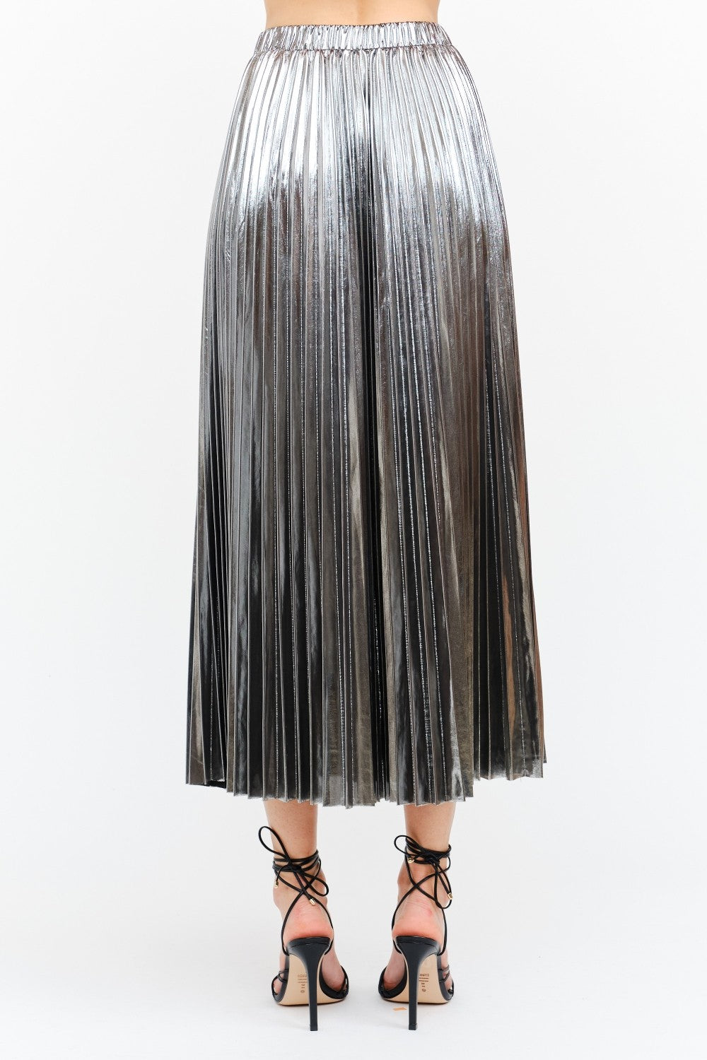 Alessandra Pleated Skirt Silver