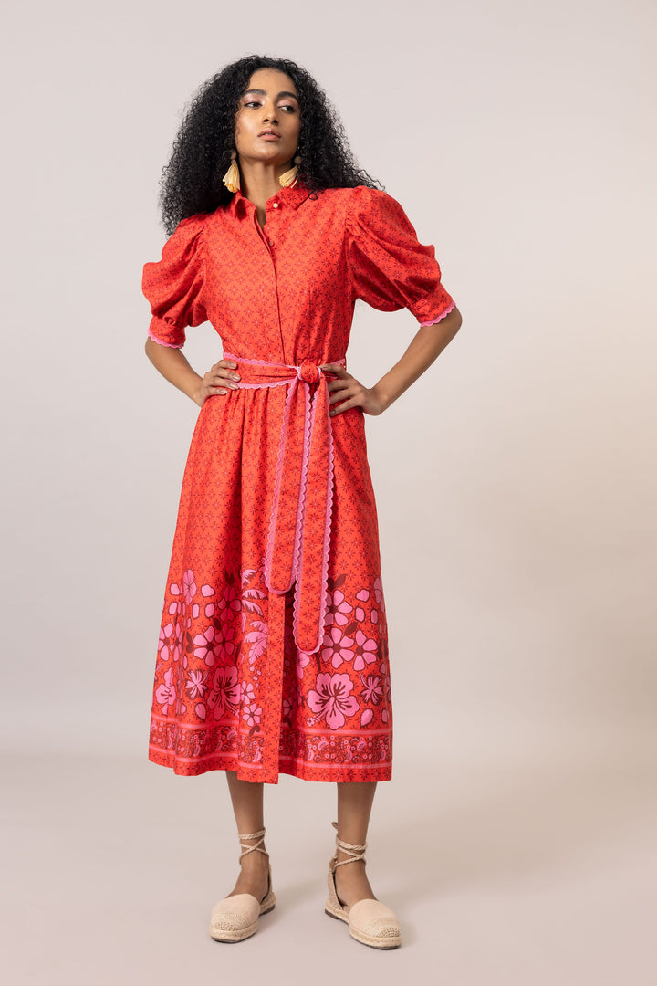 Veronica Print Mix Dress