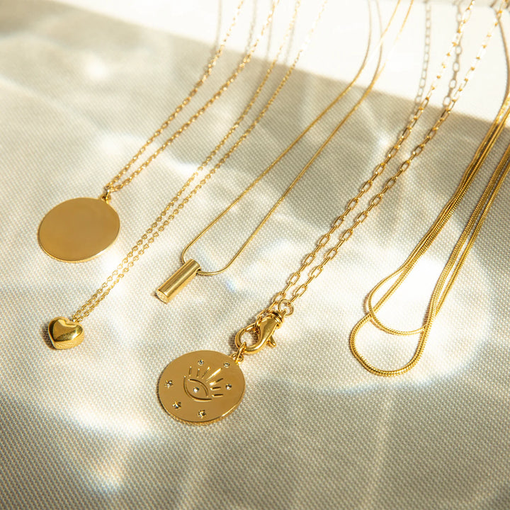 Mini Puffed Heart Waterproof Necklace