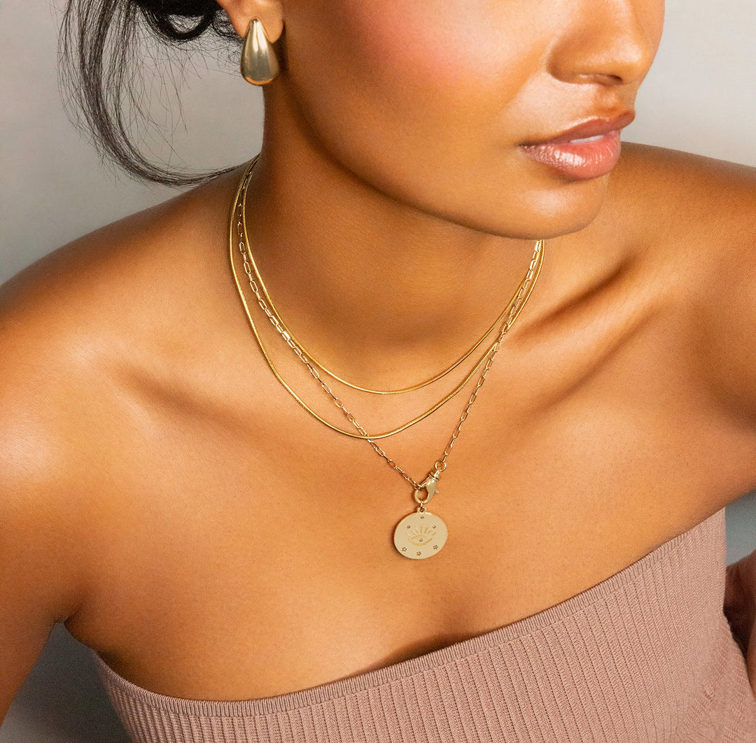 Double Layer Snake Chain Waterproof Necklace
