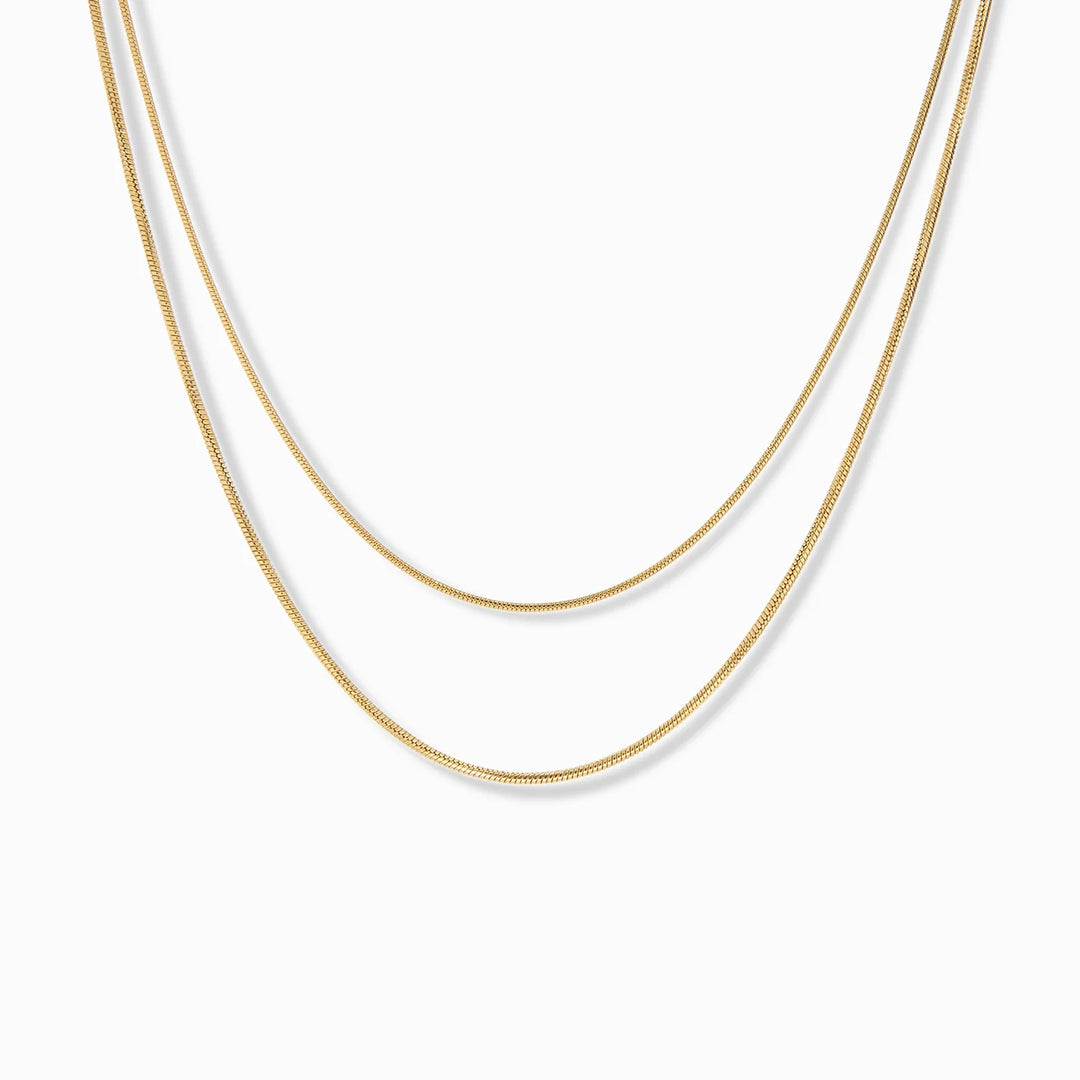 Double Layer Snake Chain Waterproof Necklace