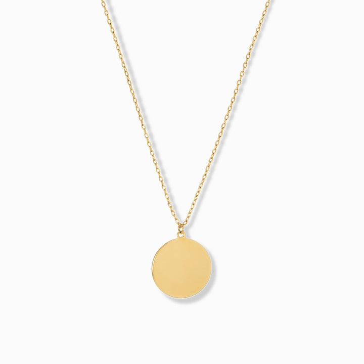 Circle Pendant Waterproof Necklace