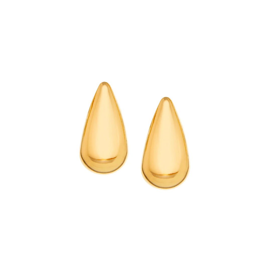Teardrop Post Waterproof  Earrings Gold