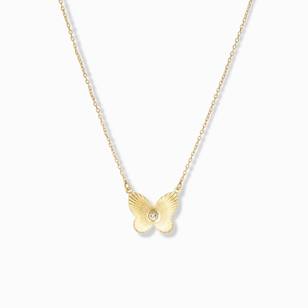 Etched Butterfly Waterproof Necklace