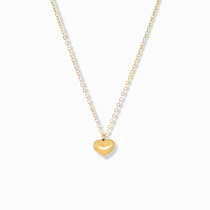 Mini Puffed Heart Waterproof Necklace