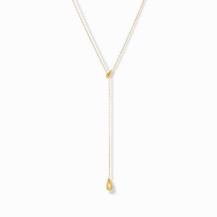 Droplet Lariat Waterproof Necklace