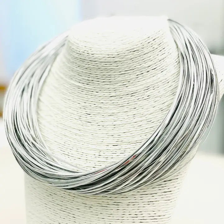 Chic Leatherette Strand Silver