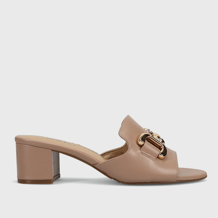 Oksana Block Heel Taupe