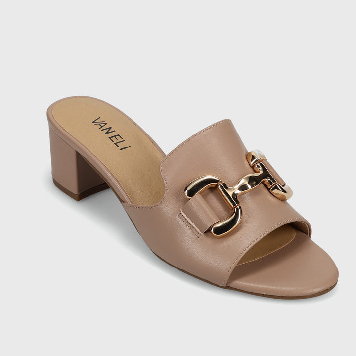 Oksana Block Heel Taupe