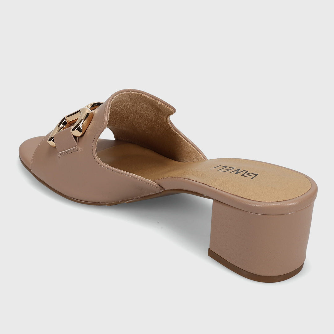 Oksana Block Heel Taupe