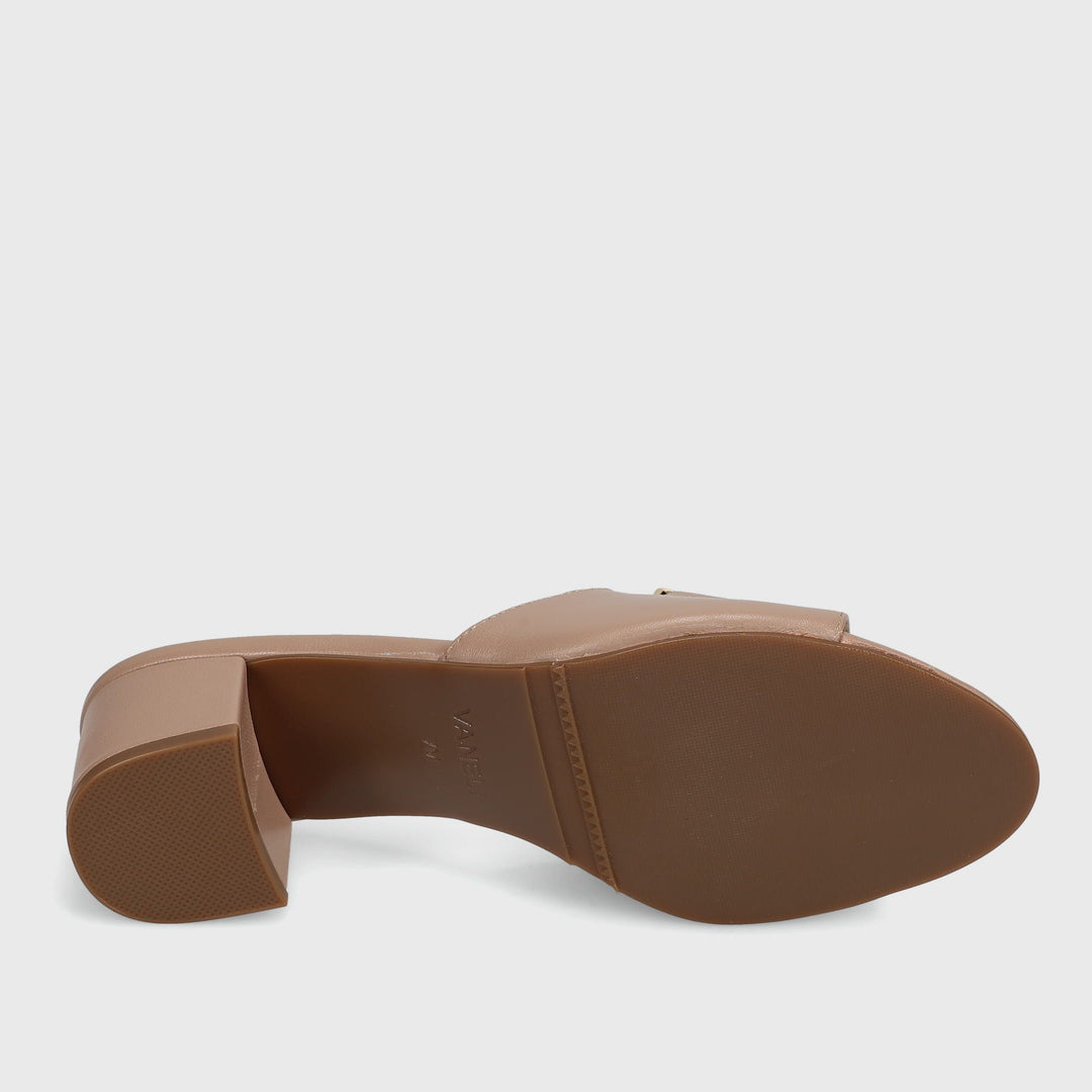 Oksana Block Heel Taupe
