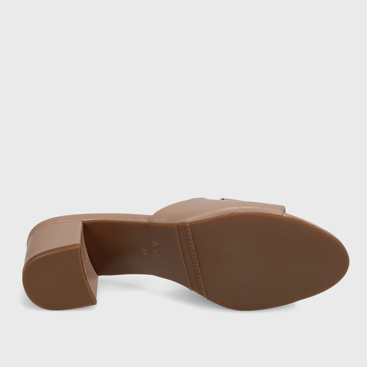 Oksana Block Heel Taupe