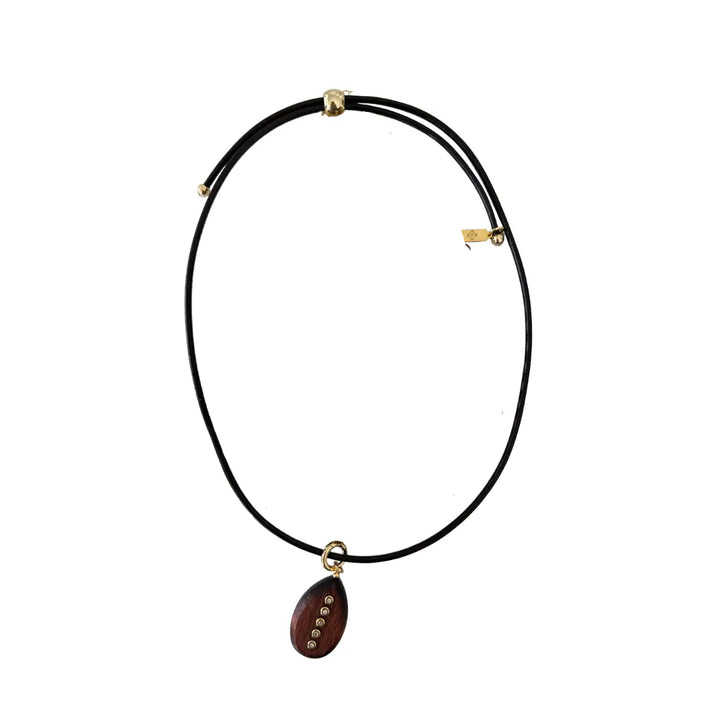 Wooden Dusk Necklace Only Brown