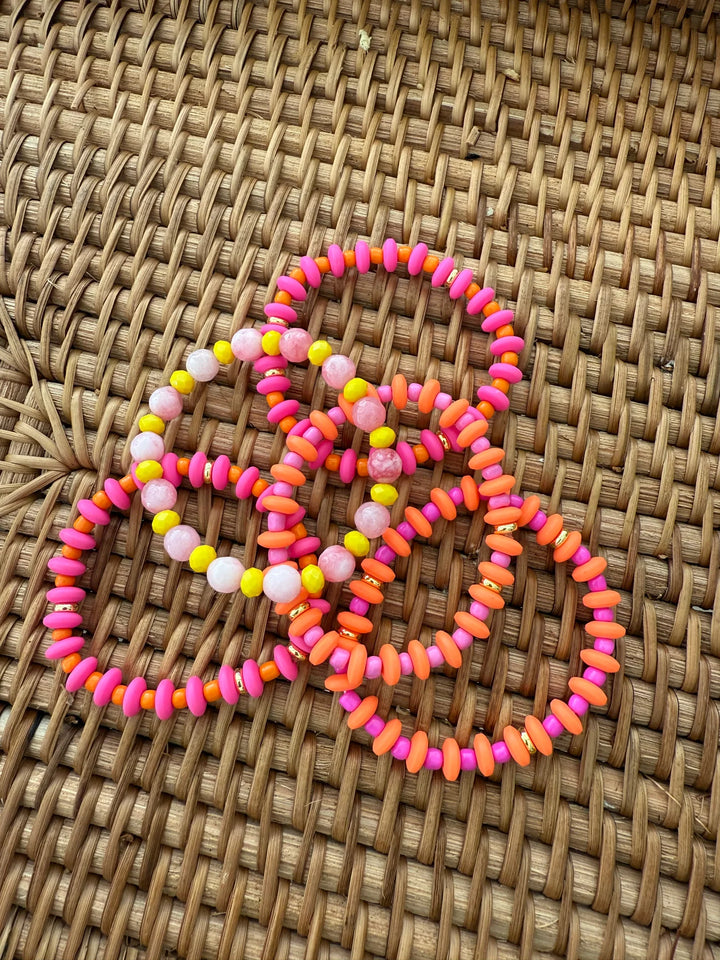 Calypso Stack (5 Bracelets Pink)