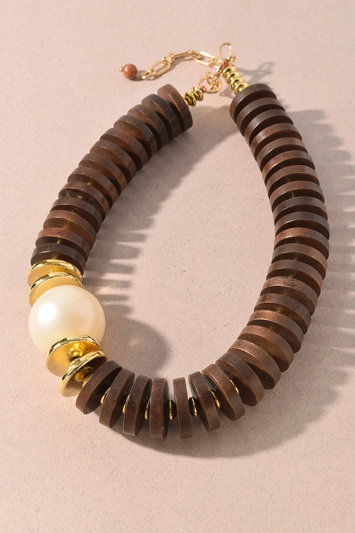 Woodley Statement Necklace Brown