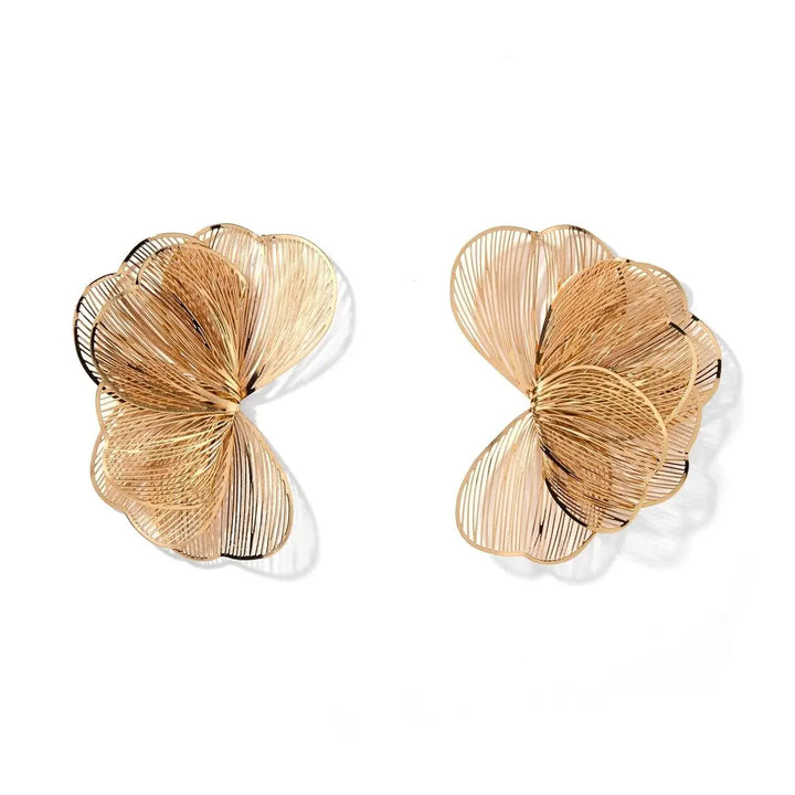 Amanda Flower Earrings Gold
