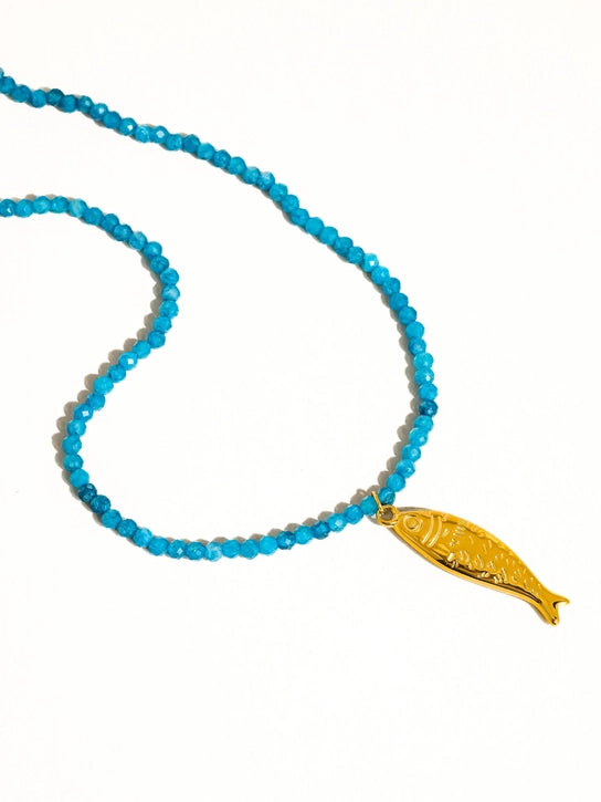 Sasha 18K Gold Non-Tarnish Fish Necklace