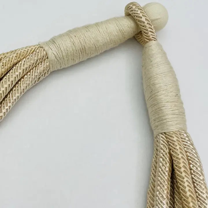 Original Slub 8 Strand Necklace Ecru