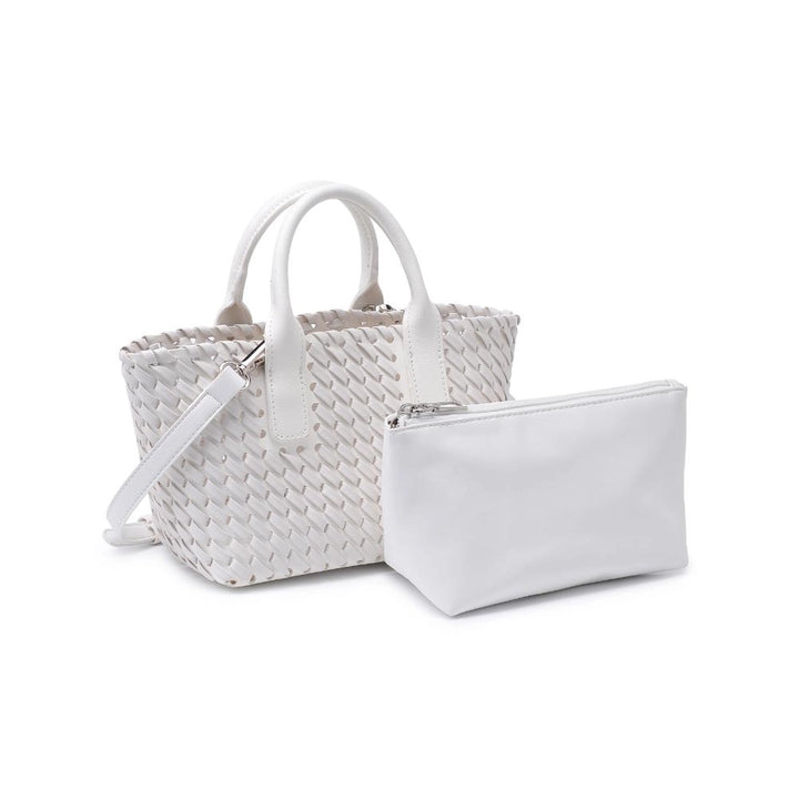 Paisley Woven Crossbody Tote Ivory