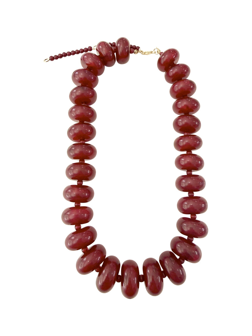 Winnie Necklace Maroon
