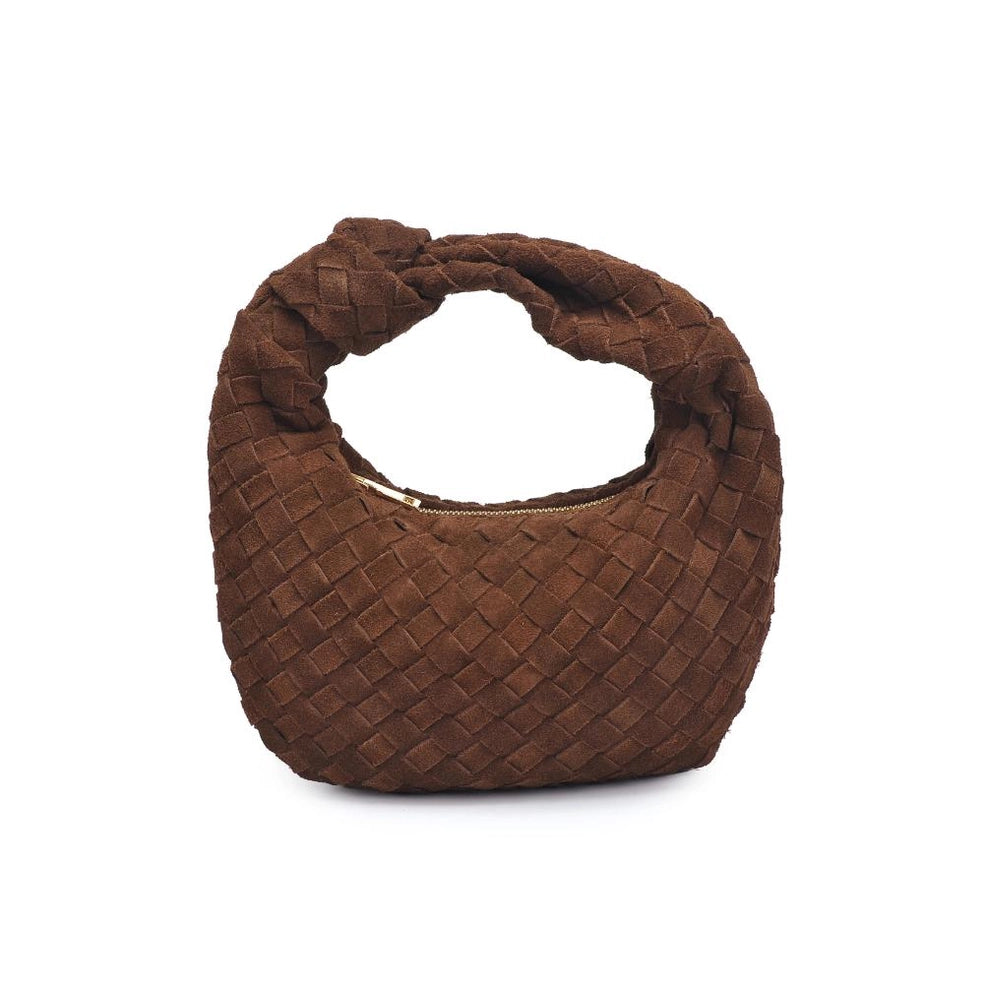 Autumn Woven Genuine Suede Leather Clutch